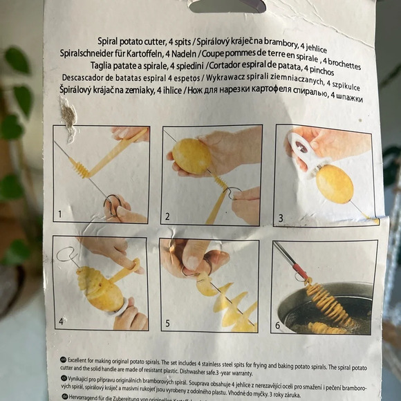 Stainless Steel Spiral Potato Cutter Manual Spiralizer Potato Twister Fry Cutter - Picture 8 of 10